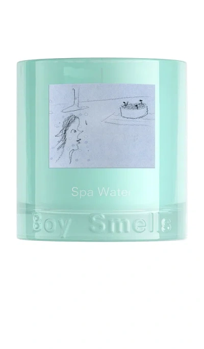 Boy Smells Spa Water Candle In Blue