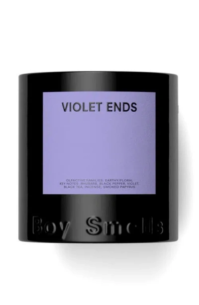 Boy Smells Violet Ends Candle In Black