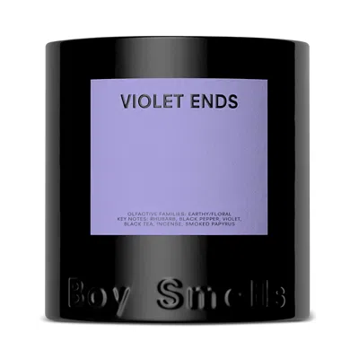 Boy Smells Violet Ends Candle In Purple