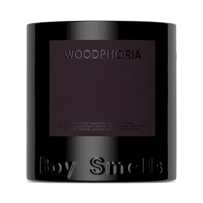 Boy Smells Woodphoria Candle In Purple