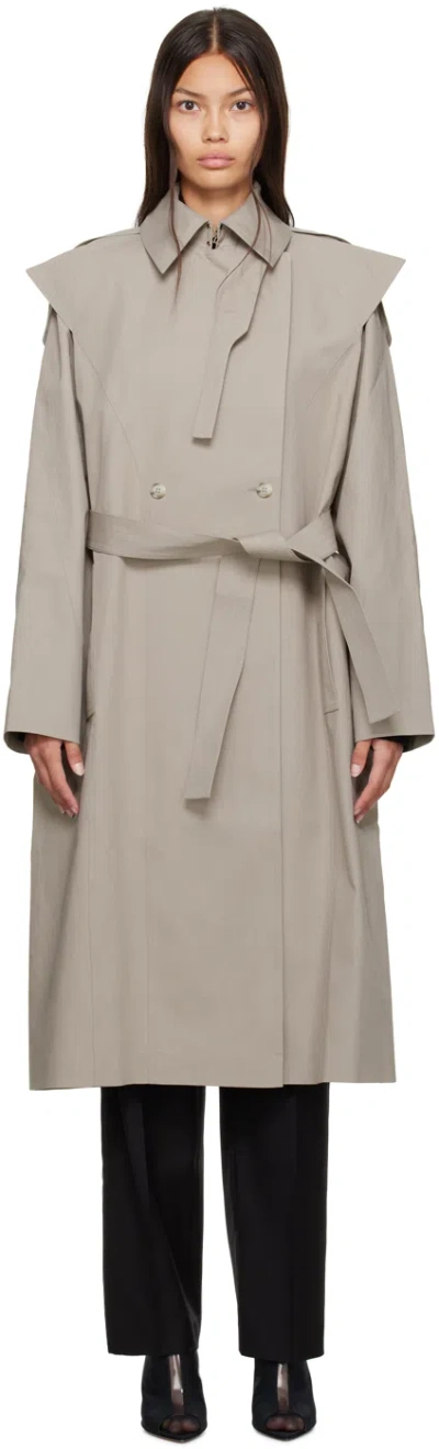 Boyarovskaya Beige Nowaste Trench Coat In Montorsi