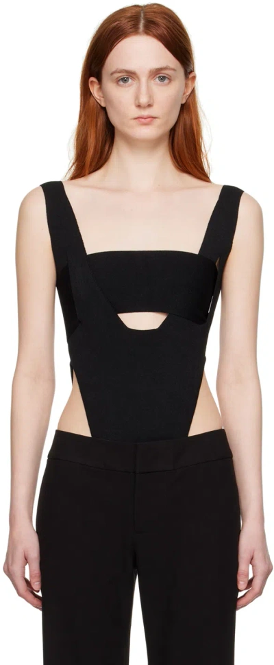 Boyarovskaya Black High-cut Bodysuit