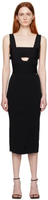 Boyarovskaya Black Layered Midi Dress In Black