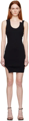 Boyarovskaya Black Ribbed Minidress In Black