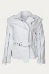 Boyarovskaya Body Cowl Jacket In White