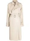 Boyarovskaya Layered Belted Trench Coat In Brown