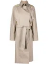 Boyarovskaya Layered Belted Trench Coat In Brown
