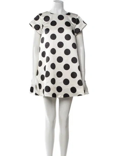 Pre-owned Boyarovskaya Polka Dot Print Mini Dress In White