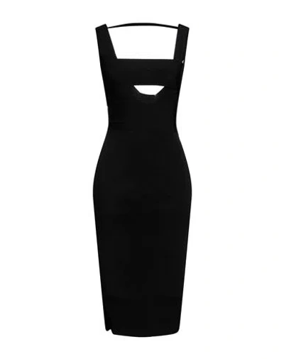 Boyarovskaya Woman Midi Dress Black Size L Viscose, Polyester