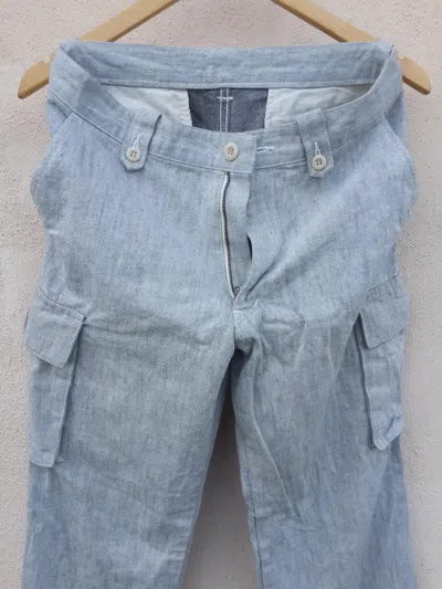 Pre-owned Boycott Cargo Pant Adjustable Leg Zipper Hard Cotton In Lite Grey