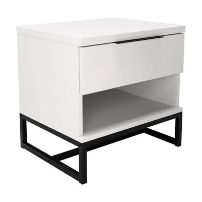 Boyd Sleep Boyd Catania Single Drawer Modern  Low Profile Nightstand In White
