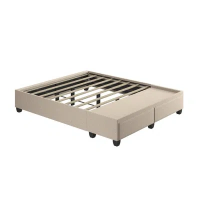 Boyd Sleep Boyd Modena Upholstered Linen Platform Storage Bed In Beige