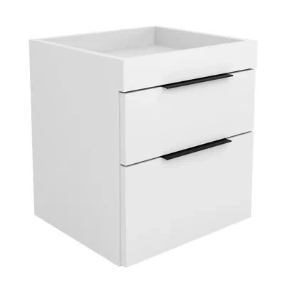 Boyd Sleep Capri Modern Double Drawer Low Profile Nightstand In White