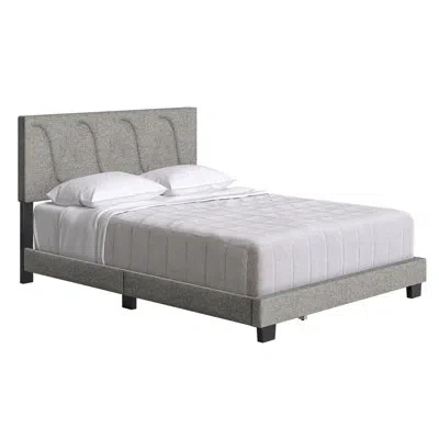 Boyd Sleep Solid Wood Upholstered Platform Bed In Gray