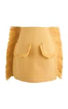 Boyedoe Likem Pocket-detailed Cotton-blend Mini Skirt In Tan