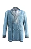 Boyedoe Odeneho Ii Patchwork Denim Jacket In Medium Wash
