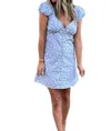 BOYISH DUSTY MINI DRESS IN FORGET ME NOT