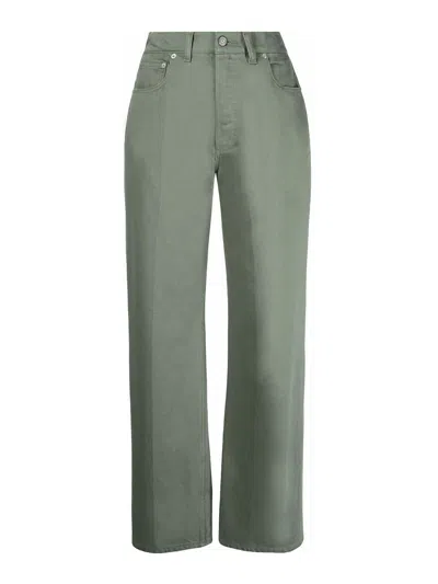Boyish High Waist Denim Jeans In Green