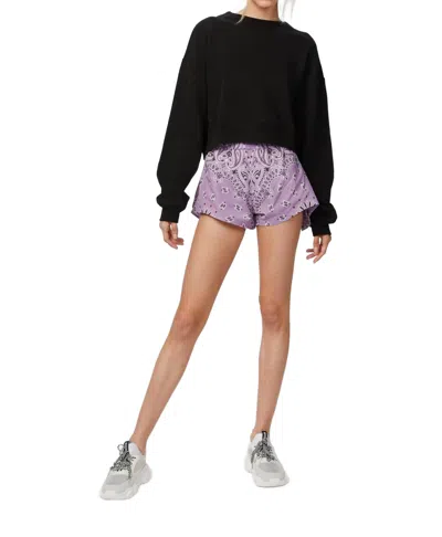 Boyish The Joni Sweatshirt In Black In Purple