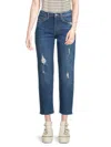 BOYISH WOMEN'S TOMMY HIGH RISE DISTRESSED STRAIGHT JEANS
