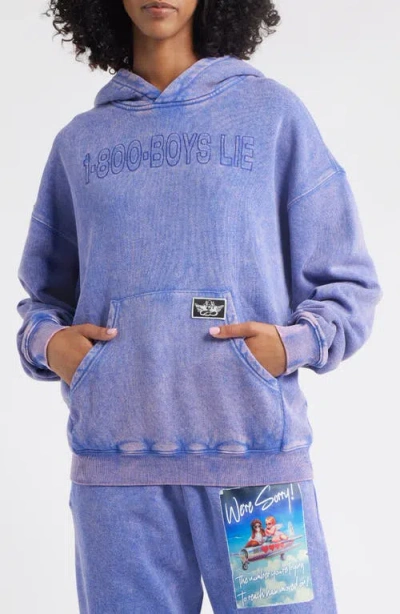 Boys Lie 1-800 Disconnected Hoodie In Burgundy
