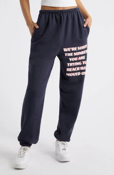 Boys Lie 1-800 Kimmy Graphic Sweatpants In Navy