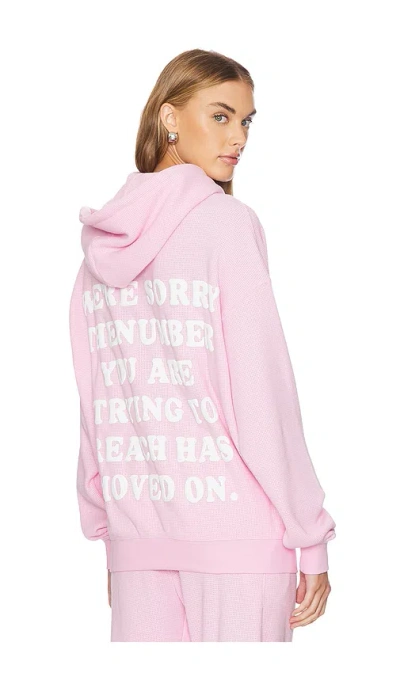 Boys Lie 1-800 Revamped Racer Hoodie In Pink