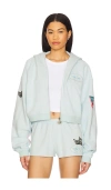 Boys Lie Ask Me If I Care Alex Cropped Hoodie In Blue
