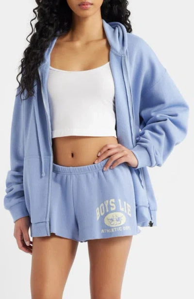 Boys Lie Athletic Dept V3 Zip-up Hoodie In Blue