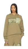 Boys Lie Better Half Garden Racer Hoodie In Brown
