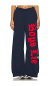 Boys Lie Better Luck Next Time Cotton Blend Sweatpants In 藏青色