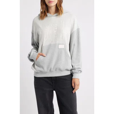 Boys Lie Block Their Number V3 Racer Waffle Knit Hoodie In Gray