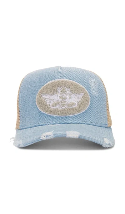 Boys Lie Blue Denim Trucker In 蓝色