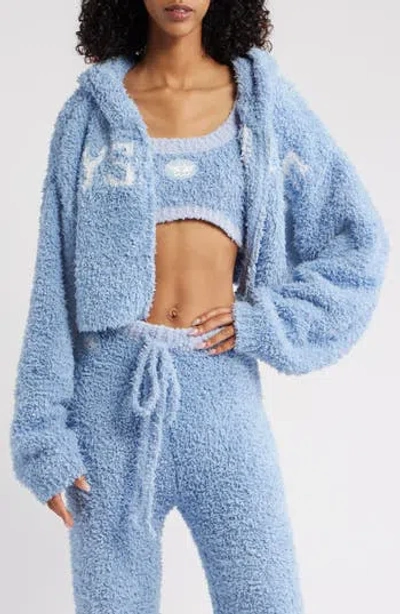 Boys Lie Bodhi Alex Crop Zip Hoodie In Blue