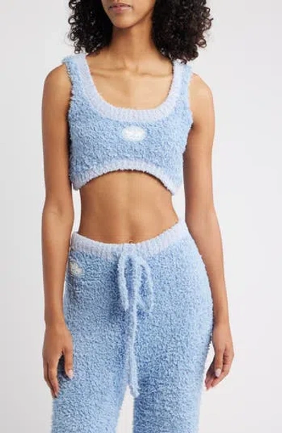 Boys Lie Bodhi Fuzzy Crop Top In Blue