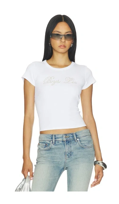 Boys Lie Boys Will Be Boys Who Lie Baby Tee In White
