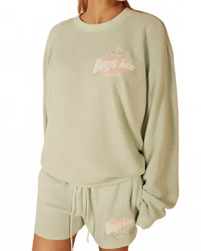 Boys Lie Breakfast Beers Pastel Basic Shorts In Sage In Green