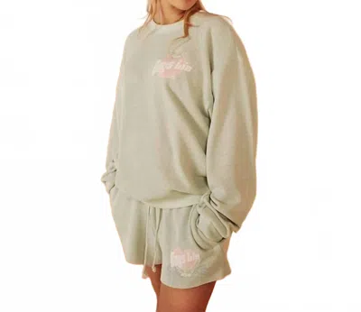 Boys Lie Breakfast Beers Pastel Kara Crewneck Sweater In Sage In Neutral