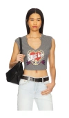 Boys Lie Breakfast Beers Rebel Tank Top In Dark Heather Grey