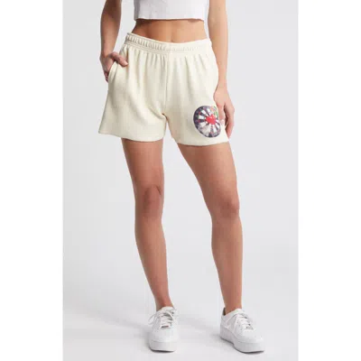 Boys Lie Bull Eye Francis Cotton Graphic Sweat Shorts In Beige