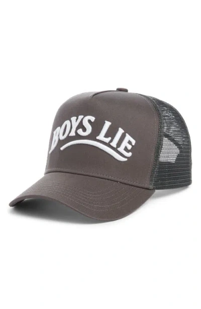 Boys Lie Call Me Back Trucker Hat In Pattern