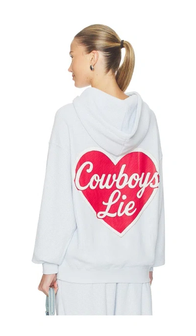 Boys Lie Cow Terry Natural Racer Hoodie In Multi