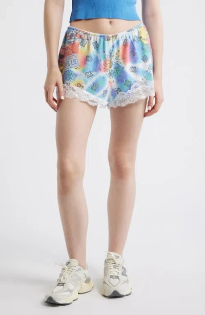 Boys Lie Danna Tie Dye Hacci Shorts In Multi