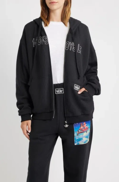Boys Lie Disconnected 1-800 Harley Zip Hoodie In Black