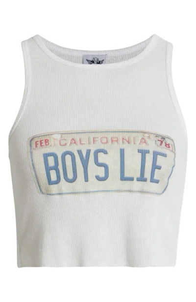 Boys Lie Driver's License Crop Rib Graphic Tank