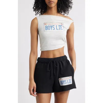 Boys Lie Driver's License Twisted Crop Graphic Tank