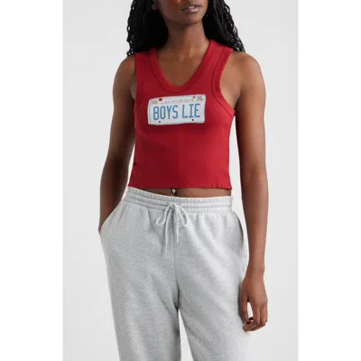 Boys Lie Drivers License Randy Rib Tank In Red