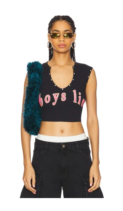 Boys Lie Electric Love Rebel Tank In Black
