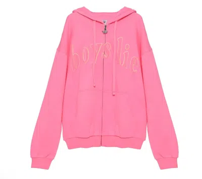 Boys Lie Electric Love V2 Harley Hoodie In Pink