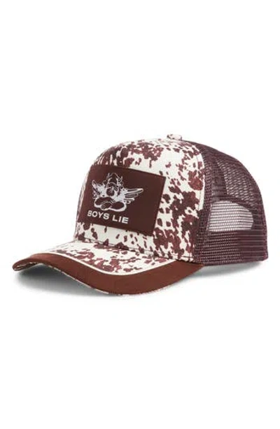 Boys Lie First Rodeo Trucker Hat In Black